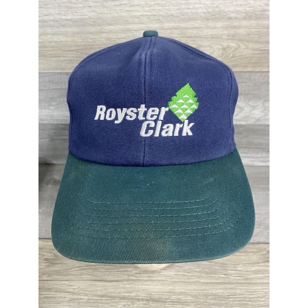 Vintage Royster Clark K-Products Hat Cap Snap Back One Size Blue Mens Promo 80s